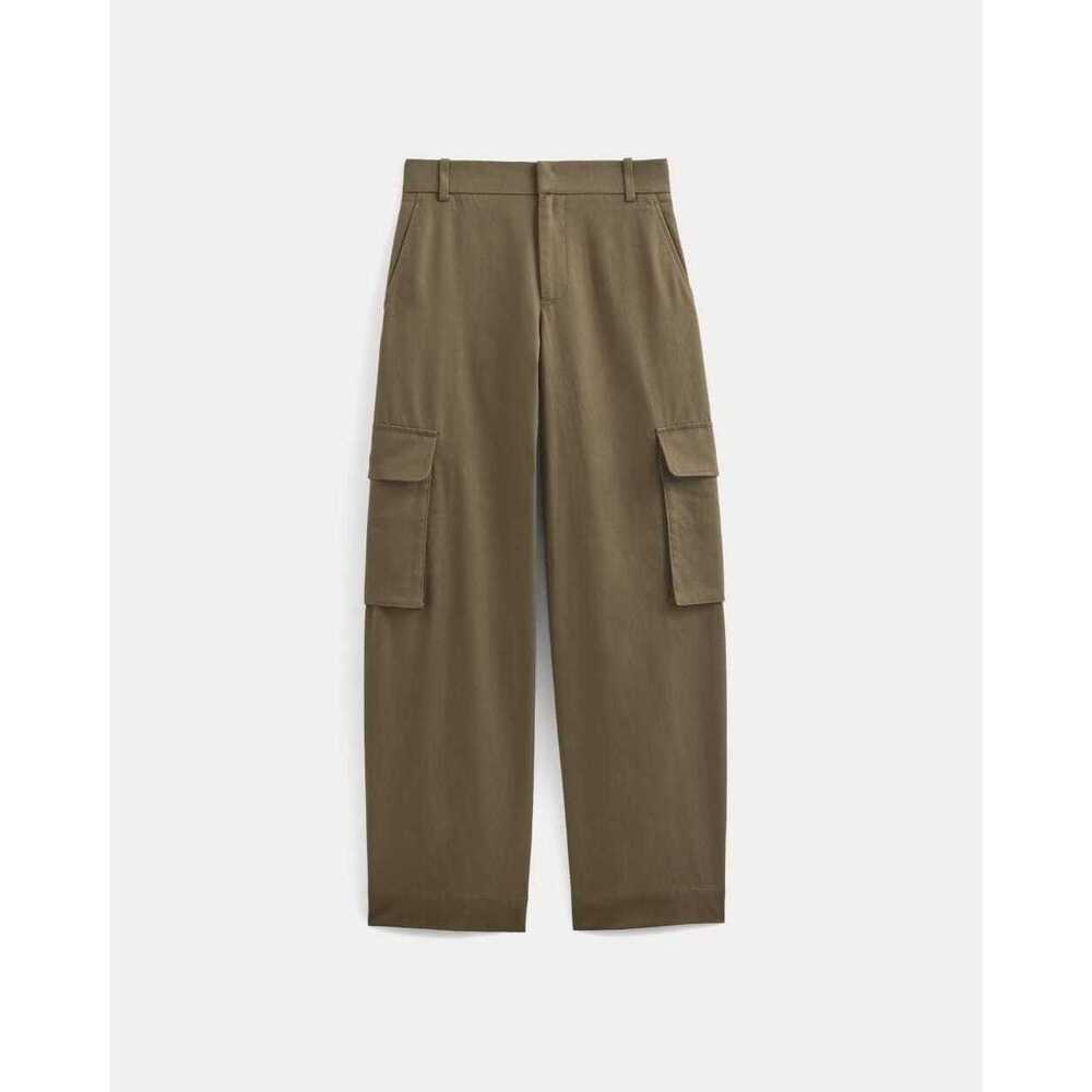 Everlane Women's Wide-Leg Cargo Trouser in Buttersmooth in Deep Taupe, Size 10,…
